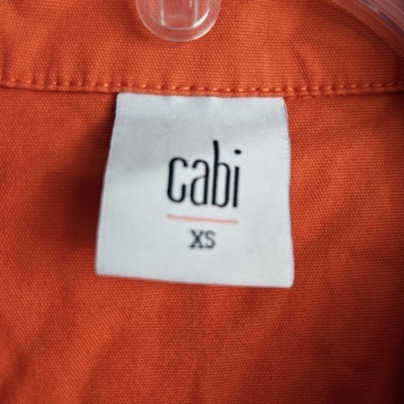CAbi Womens Resort Button Up Jacket 5098 Pockets Tiger Lily Orange Size X-Small - Picture 6 of 8